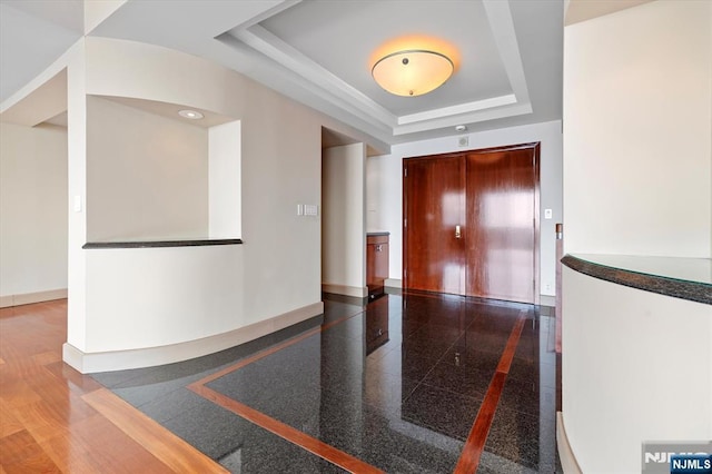 200 Old Palisade Unit Ph4/5, Fort Lee, NJ 07024 - foyer featuring a raised ceiling and baseboards