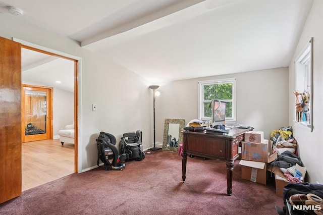4 Lenape Trl, Wayne, NJ 07470 - carpeted office with baseboards and vaulted ceiling