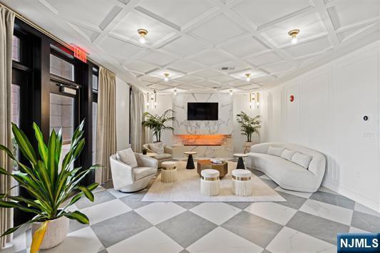 7400 River Rd Unit 120, North Bergen, NJ 07047 - common area with coffered ceiling