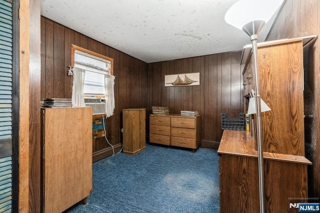 149 Springfield Ave, Rutherford, NJ 07070 - unfurnished bedroom featuring dark colored carpet and wooden walls