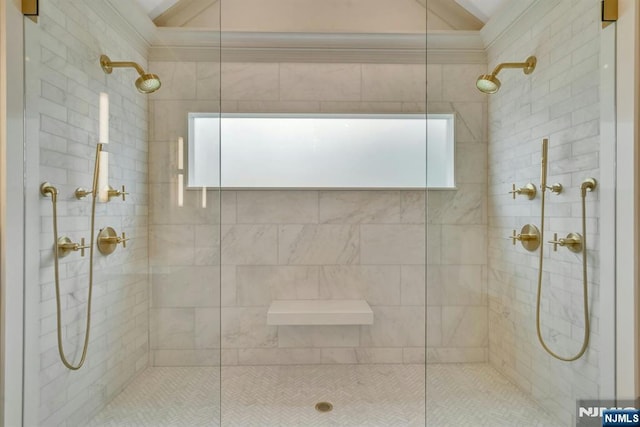 333 Mill Rd, Saddle River, NJ 07458 - bathroom featuring walk in shower and healthy amount of natural light