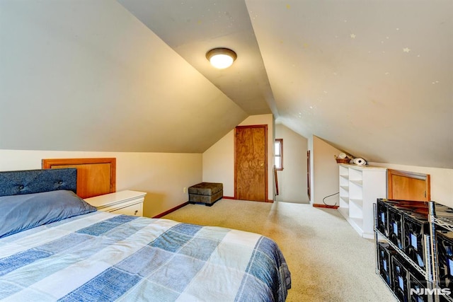 123 Buena Vista Ave, Hawthorne, NJ 07506 - carpeted bedroom featuring lofted ceiling and baseboards