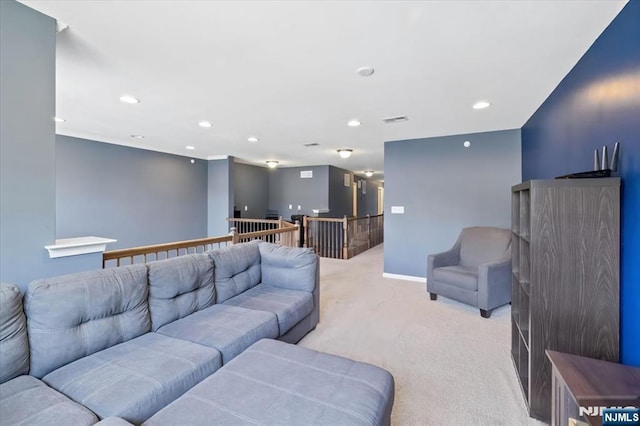 73 Autumn Way Unit 24, Montvale, NJ 07645 - living room with light colored carpet and recessed lighting