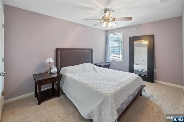 73 Autumn Way Unit 24, Montvale, NJ 07645 - bedroom with light colored carpet and ceiling fan