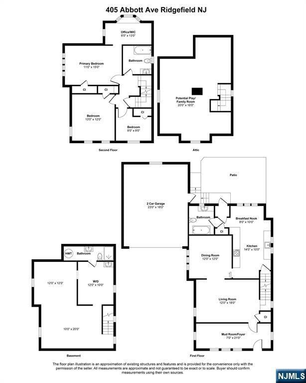 405 Abbott Ave, Ridgefield, NJ 07657 - view of property floor plan