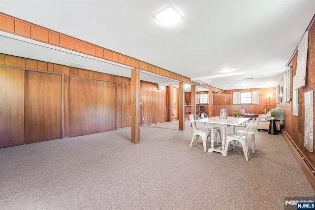 24 Eton Ct, Wayne, NJ 07470 - dining space with light carpet and wooden walls