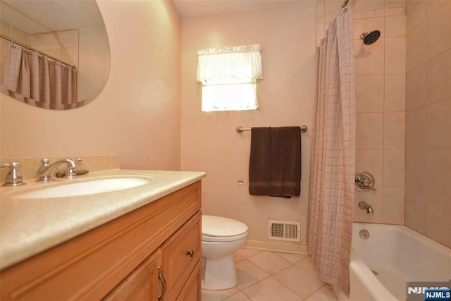 29 Lotus Ln, Waldwick, NJ 07463 - full bath featuring vanity, tile patterned floors, and shower / bathtub combination with curtain