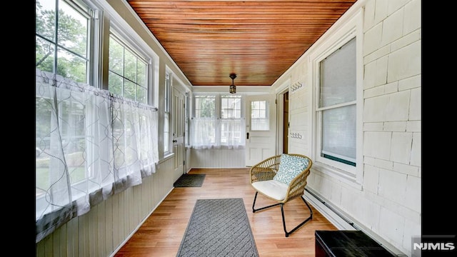 118 High St, Nutley, NJ 07110 - sunroom / solarium with wooden ceiling and wood finished floors