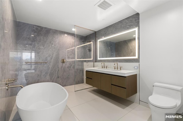 320 Adolphus Ave Unit 604, Cliffside Park, NJ 07010 - full bath featuring tile walls, double vanity, and walk in shower