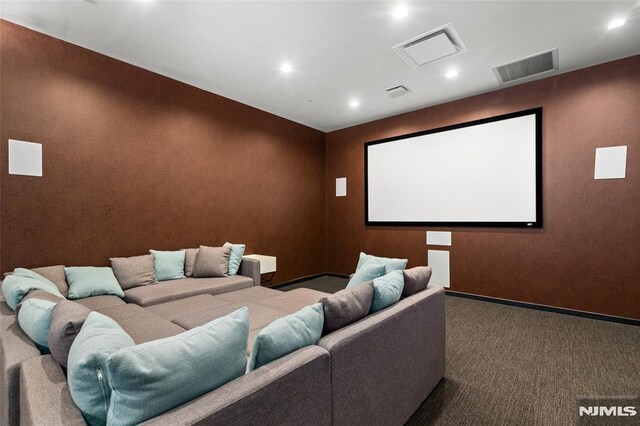 320 Adolphus Ave Unit 604, Cliffside Park, NJ 07010 - home theater room with carpet and recessed lighting