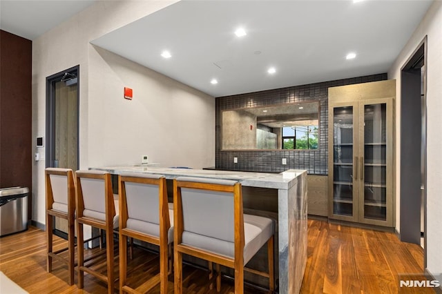 320 Adolphus Ave Unit 604, Cliffside Park, NJ 07010 - bar with wood finished floors and recessed lighting