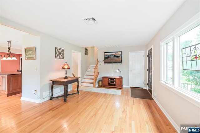 16 Murray Rd, Montvale, NJ 07645 - foyer entrance with light wood finished floors and stairway