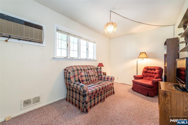 744 9th St, Carlstadt, NJ 07072 - sitting room with carpet flooring and a wall mounted AC