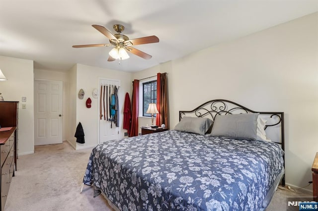 1907 Faulkner Ct, Mahwah, NJ 07430 - bedroom with carpet flooring, a closet, and a ceiling fan