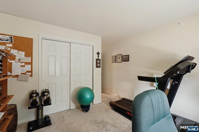 1907 Faulkner Ct, Mahwah, NJ 07430 - workout area with carpet floors and baseboards