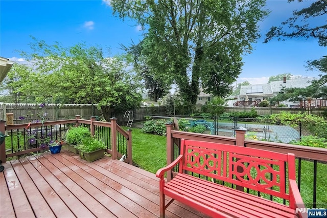 28 Urma Pl, Bloomfield, NJ 07003 - wooden terrace with a fenced backyard