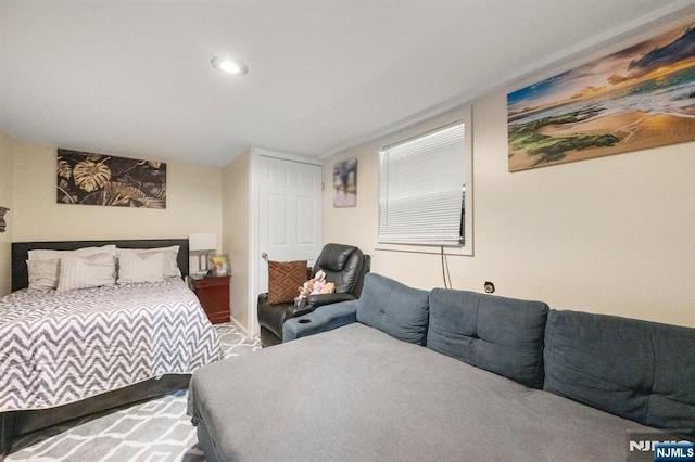 105 Old Hoboken Rd, Hackensack, NJ 07601 - carpeted bedroom featuring recessed lighting