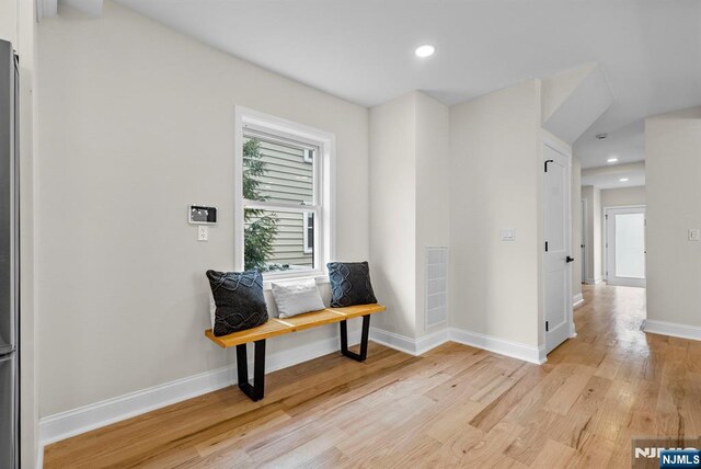 222 4th St, Ridgefield Park, NJ 07660 - sitting room featuring light wood finished floors and recessed lighting