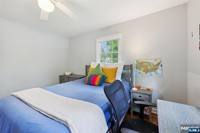 21 Valley Forge Way, Ho-Ho-Kus, NJ 07423 - bedroom with wood finished floors and a ceiling fan