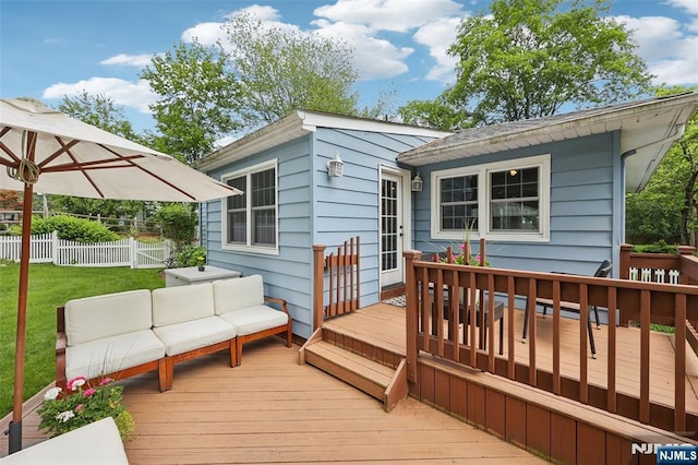 21 Valley Forge Way, Ho-Ho-Kus, NJ 07423 - wooden terrace featuring outdoor lounge area