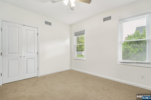 322 3rd St, Saddle Brook, NJ 07663 - unfurnished bedroom with carpet, a closet, and ceiling fan