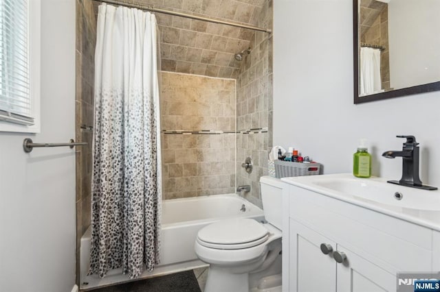 322 3rd St, Saddle Brook, NJ 07663 - bathroom featuring shower / bath combination with curtain and vanity