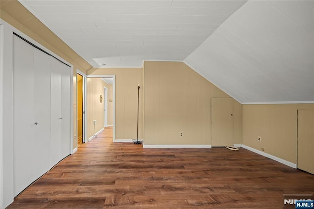 115 12th St, Prospect Park, NJ 07508 - bonus room featuring wood finished floors and vaulted ceiling