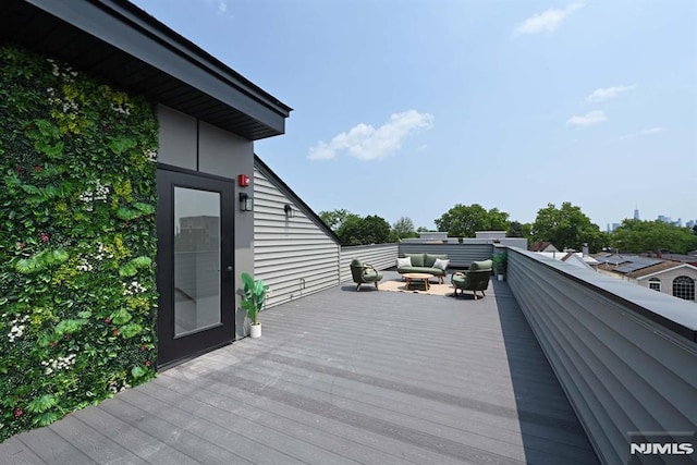 29 Armstrong Ave Unit 3, Jersey City, NJ 07305 - deck featuring an outdoor hangout area