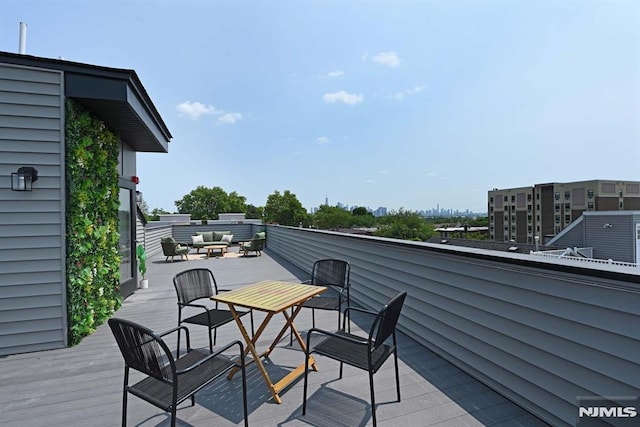 29 Armstrong Ave Unit 3, Jersey City, NJ 07305 - deck with an outdoor living space