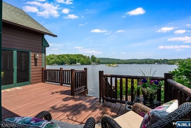 19 Division Ln, Byram, NJ 07821 - wooden deck with a water view