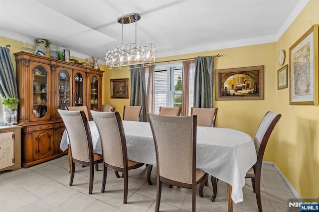 8 Hampton Rd, Clifton, NJ 07012 - dining room featuring a chandelier and light tile patterned floors