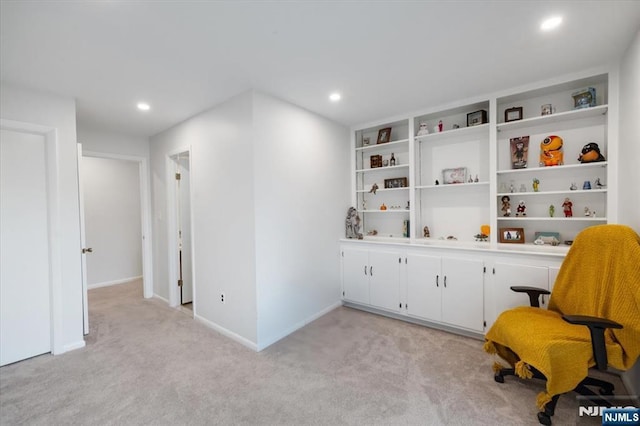 206 Wind Hollow Ct, Mahwah, NJ 07430 - sitting room featuring light carpet and recessed lighting