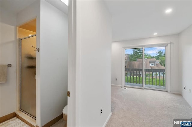 206 Wind Hollow Ct, Mahwah, NJ 07430 - bathroom with a shower stall and recessed lighting