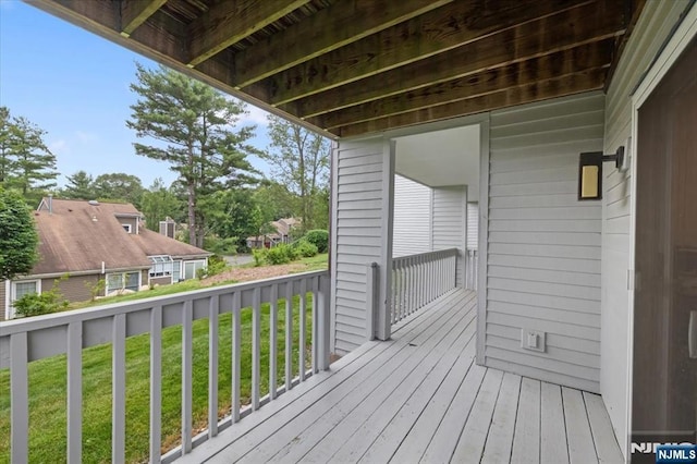 206 Wind Hollow Ct, Mahwah, NJ 07430 - deck featuring a lawn and a residential view