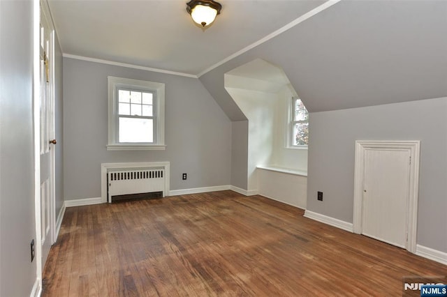 36 Grove St, Waldwick, NJ 07463 - bonus room with radiator, wood finished floors, and lofted ceiling