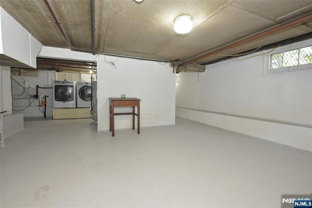 36 Grove St, Waldwick, NJ 07463 - basement with washing machine and clothes dryer