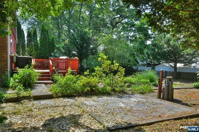36 Grove St, Waldwick, NJ 07463 - view of yard with a deck