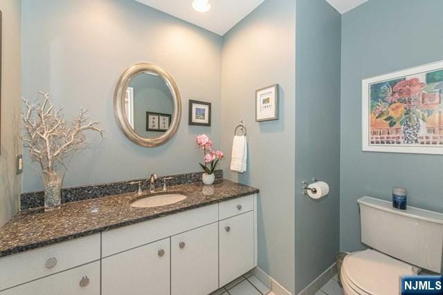 5 Hurley Ct, Wyckoff, NJ 07481 - half bathroom featuring vanity and tile patterned flooring