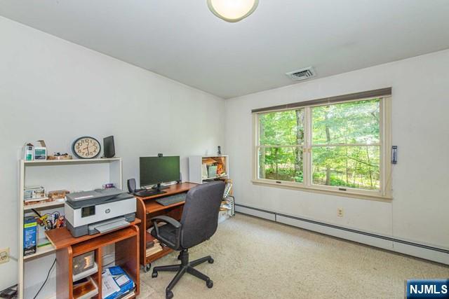 5 Hurley Ct, Wyckoff, NJ 07481 - office space with baseboard heating and carpet flooring