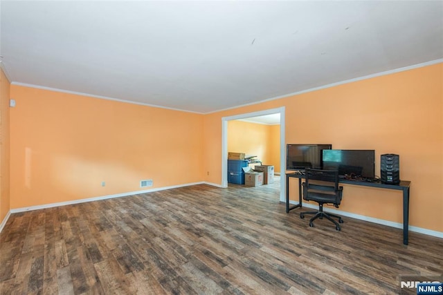 76 Point View Parkway, Wayne, NJ 07470 - office area featuring wood finished floors and ornamental molding