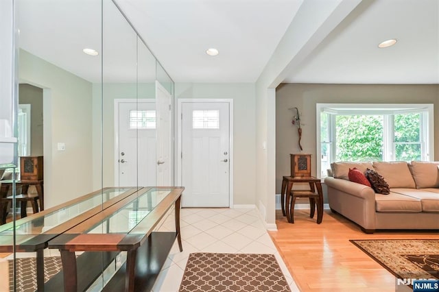 39 Terrace Rd, Wayne, NJ 07470 - foyer with plenty of natural light, light tile patterned floors, and recessed lighting