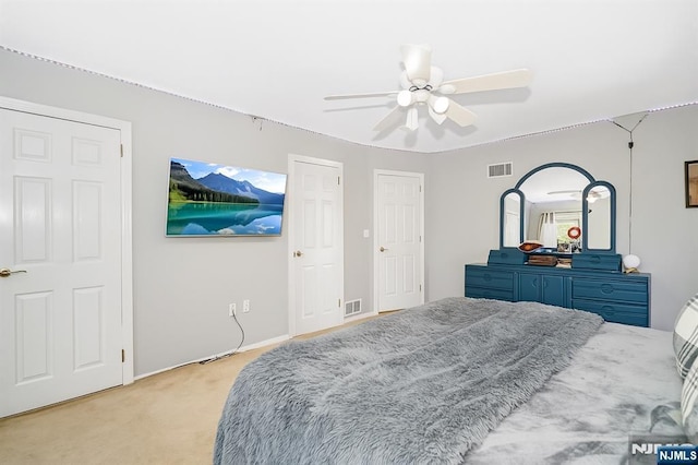 17 Windham Pl, Glen Rock, NJ 07452 - bedroom featuring light colored carpet and a ceiling fan