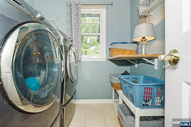 17 Windham Pl, Glen Rock, NJ 07452 - laundry room with washer and dryer and tile patterned floors