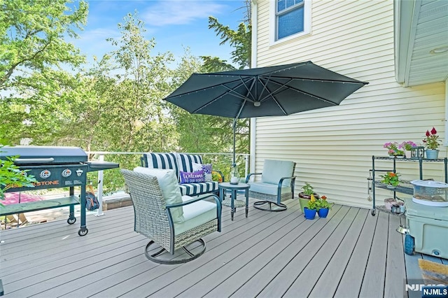 17 Windham Pl, Glen Rock, NJ 07452 - wooden deck featuring area for grilling