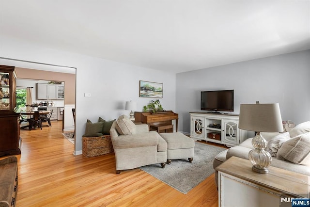 39 Division Ave, Hasbrouck Heights, NJ 07604 - living area featuring light wood-type flooring