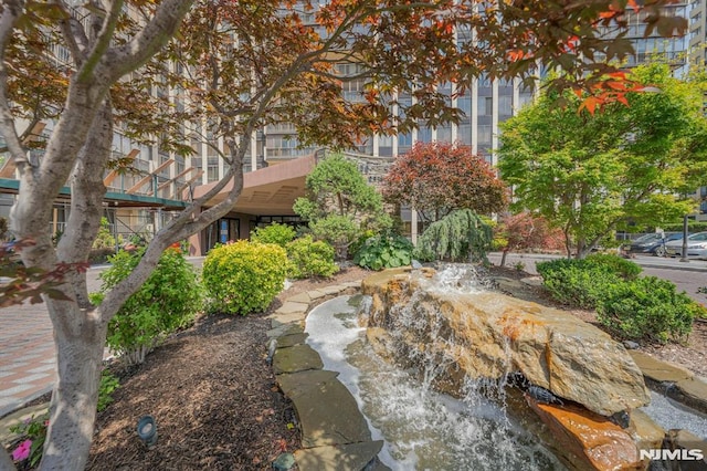 300 Winston Unit 2105, Cliffside Park, NJ 07010 - view of yard featuring a garden pond