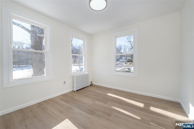 419 Central Ave, Haledon, NJ 07508 - spare room featuring radiator, plenty of natural light, and wood finished floors