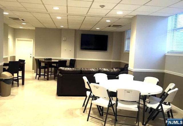 2000 Linwood Ave Unit 3P, Fort Lee, NJ 07024 - dining room featuring a drop ceiling and recessed lighting