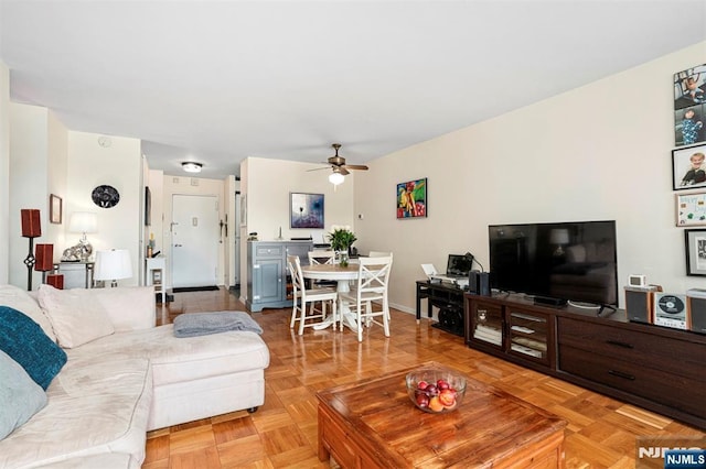 2000 Linwood Ave Unit 3P, Fort Lee, NJ 07024 - living area with ceiling fan