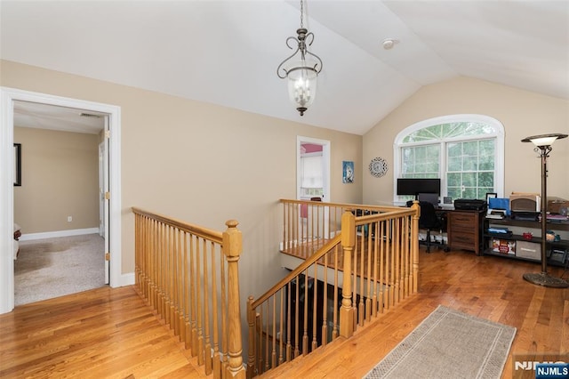 15 Franeks Rd, Hamburg, NJ 07419 - staircase with wood finished floors and lofted ceiling